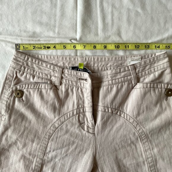 Guy Laroche Femme Beige/Cream Denim Jeans with Stitch Detailing - Picture 4 of 8